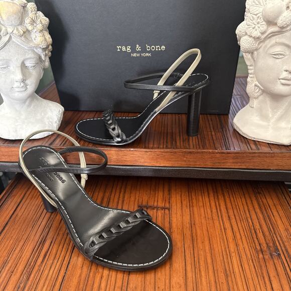 New Nordstrom rag & bone Size 9 EU 39 Infinity Cylinder-Heel Slingback Sandals
